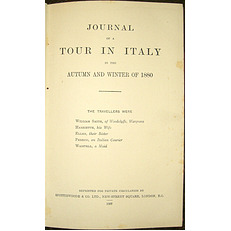 Journal of a Tour in Italy in the Autumn and Winter of 1880