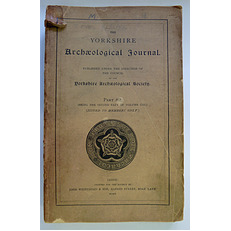 The Yorkshire Archaeology Journal. A collection in eighty nine parts which consists of part 82 dated 1910 and parts 105 dated 1923 to volume 64 dated 1992.    