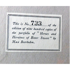 Heroes and Heroines of Bitter Sweet by Max Beerbohm