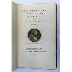 The Mistress With Other Select Poems of Abraham Cowley 1618-1667