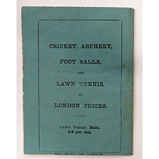 C. Limpennyï¿½s Descriptive Catalogue of His Cricket, Archery, Lawn Tennis, Foot Balls, Boxing Gloves, Raquets, Magic Lantern River & Sea Fishing Tackle, and Umbrellas and Parasoles