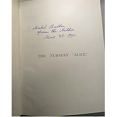 The Nursery Alice Signed with Four Letters By Lewis Carroll.