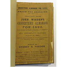 John Wisden's Cricketers' Almanack For 1892