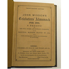 John Wisden's Cricketers' Almanack For 1885