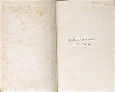 Field and Hedgerow being The Last Essays of Richard Jefferies