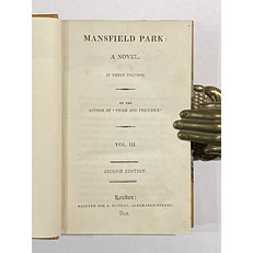 Mansfield Park - 2 nd edition Three Volumes.