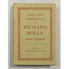 English Writings of Richard Rolle, Hermit of Hampole