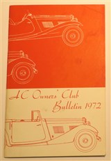 AC Owners' Club Bulletin 1972