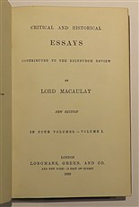 Critical And Historical Essays Contributed To The Edinburgh Review In Four Volumes 