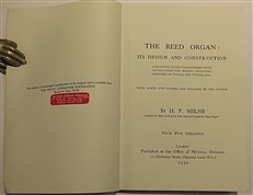 The Reed Organ Its Design And Construction 