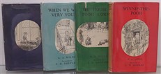 Winnie The Pooh, The House At Pooh Corner, When We Were Very Young and Now We Are Six. Complete Four Volume Set 