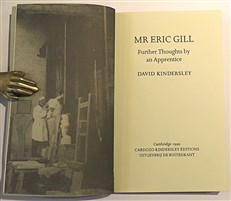 Mr Eric Gill Further Thoughts by an Apprentice 