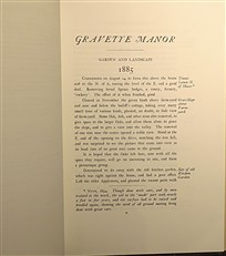 Gravetye Manor Or Twenty Years' Work round an Old Manor House. Limited Edition 
