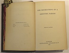 The Recreations of a Country Parson