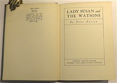 Lady Susan and The Watsons 