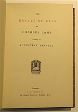 The Essays Of Elia 