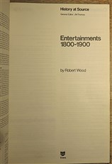 Entertainments 1800-1900 History At Source