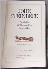 Tortilla Flat, Of Mice And Men, Cannery Row. Franklin Library Edition