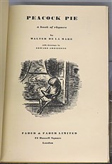Peacock Pie a book of rhymes 