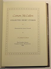 Carson McCullers. Collected Short Stories. Franklin Library 