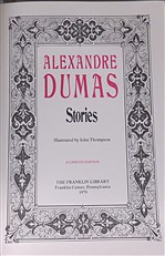 Alexandre Dumas. Stories. Franklin Library