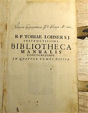 Instructissima Bibliotheca Manualis Concionatoria jn Qvatuor Divisa Tomos In quorum Primo De Virtutibus In Secondo De 