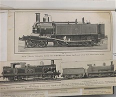 A Unique Collection of Newspaper Clippings of Steam Trains collated into one book 