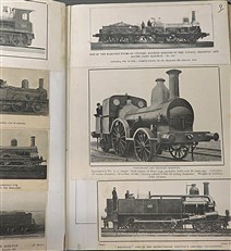 A Unique Collection of Newspaper Clippings of Steam Trains collated into one book 