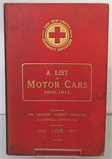 A List of Motor Cars 1906-1911
