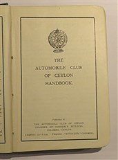 The Automobile Club Of Ceylon Handbook 