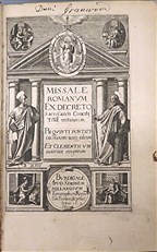 Missale Romanum Ex Decreto Sacrosancti Concily Trid restitutum