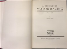 A Record of Motor Racing 1894-1908