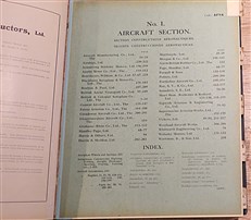 The British Aircraft Standard Catalogue. British Standards Exporter Series. Issued with the Authority and Approval of The Society Of British Aircraft Constructors Ltd 1920-1921 