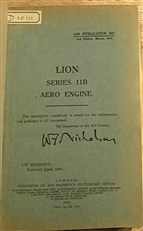 Air Publication 882 2nd Edition, March, 1926 LION Series 11B Aero Engine 
