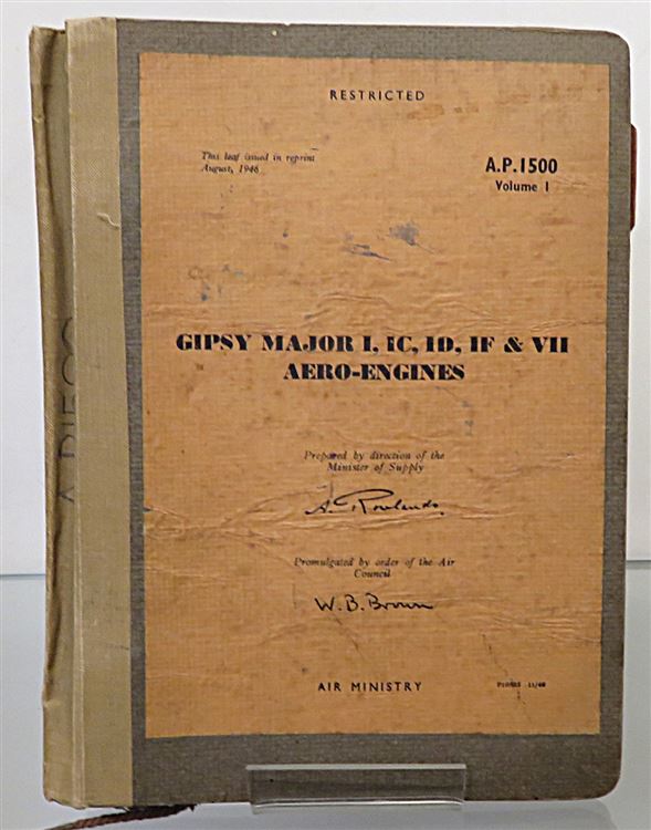 Gipsy Major I, IC, ID, IF, AND VII Aero Engines. Air Publication 1500 