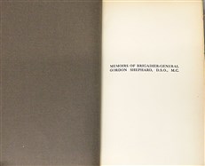 Memoirs of Gordon Shephard (Signed by Lady Shephard)