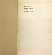Sopwith Aeroplanes in the Great War