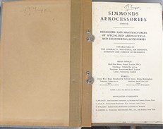 Simmonds Aerocessories Limited. Aeronautical Catalogue 