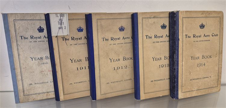The Royal Aero Club 1st handbook 1st Issue 1910 - 1914 Five Handbooks