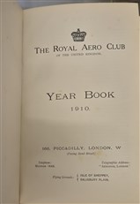 The Royal Aero Club 1st handbook 1st Issue 1910 - 1914 Five Handbooks