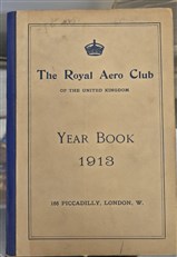The Royal Aero Club 1st handbook 1st Issue 1910 - 1914 Five Handbooks