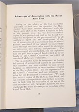 The Manchester Aero Club Associated With The Royal Aero Club of The United Kingdom. Year Book 1910-1911