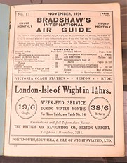 Bradshaw's International Air Guide November 1934 Original Copy