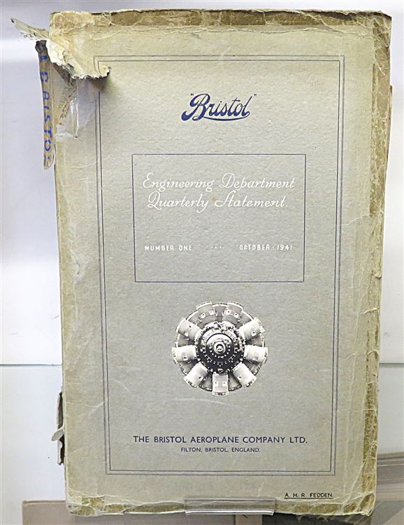 Bristol Engineering Department Quarterly Statement, Number One October 1941