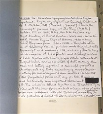 Bristol Engineering Department Quarterly Statement, Number One October 1941