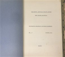 Bristol Engineering Department Quarterly Statement, Number One October 1941
