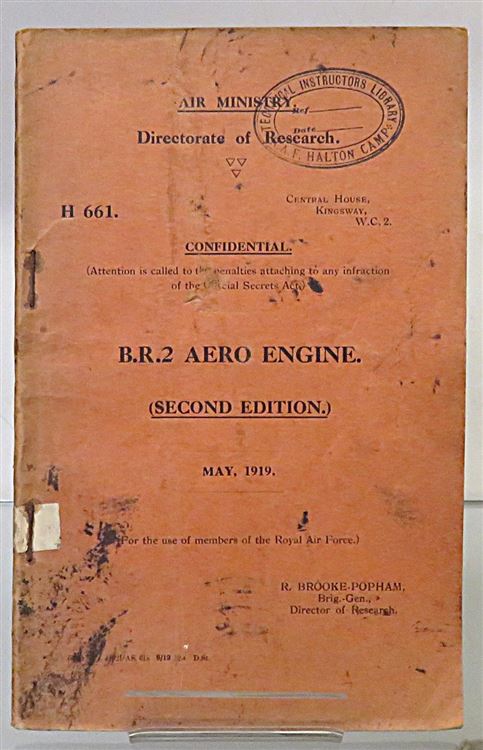 B.R. 2 Aero Engine Second Edition May, 1919. Air Ministry Directorate of Research 