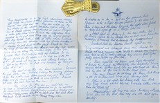 Handwritten Record of Aeroplanes seen starting from April 7th 1940 (with letter from an RAF Officer in Training)