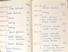 Handwritten Record of Aeroplanes seen starting from April 7th 1940 (with letter from an RAF Officer in Training)