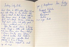 Handwritten Record of Aeroplanes seen starting from April 7th 1940 (with letter from an RAF Officer in Training)